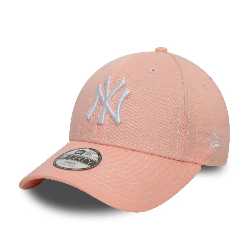 New York Yankees Youth Stitch Pastel Pink 9FORTY Adjustable Cap