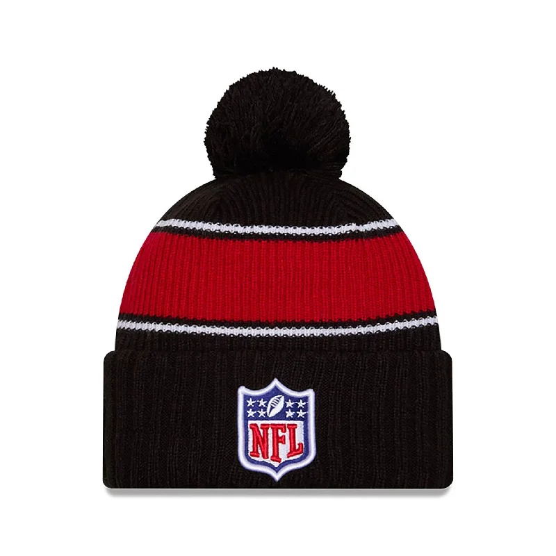 NFL Official Logo NFL Sideline 2024 Black Sport Knit Beanie Hat