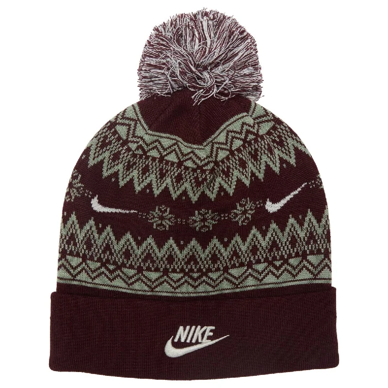 Nike Peak Beanie - Burgundy Crush/Coconut Milk/Coconut Milk