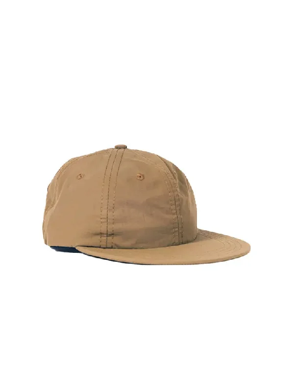 Nylon Twill Weather Cloth 6 Panel Cap- Khaki