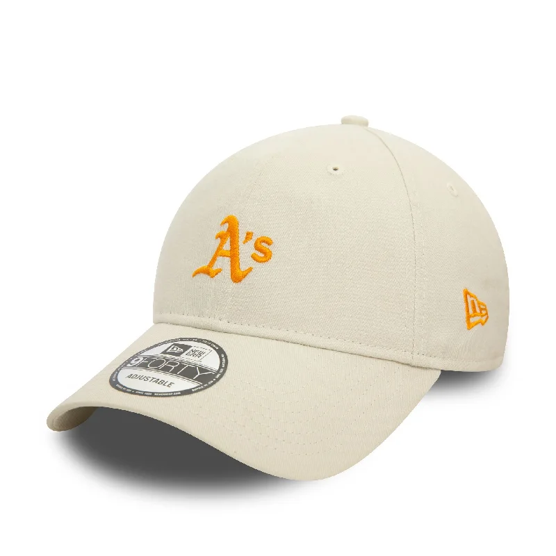 Oakland Athletics Washed Open White 9FORTY Adjustable Cap