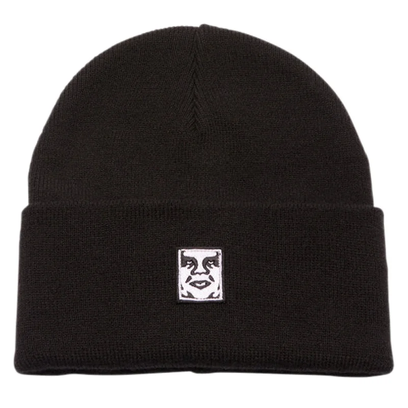 Obey Icon Patch Cuff Beanie - Black