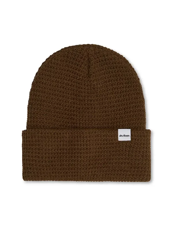 Organic Cotton Waffle Knit Beanie- Olive