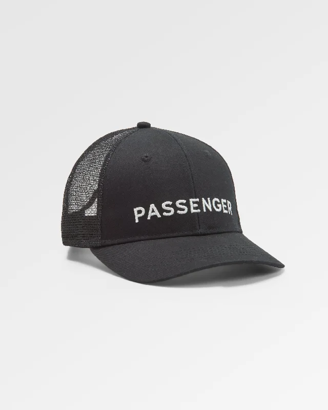 Passenger Recycled Cotton Trucker Cap - Black