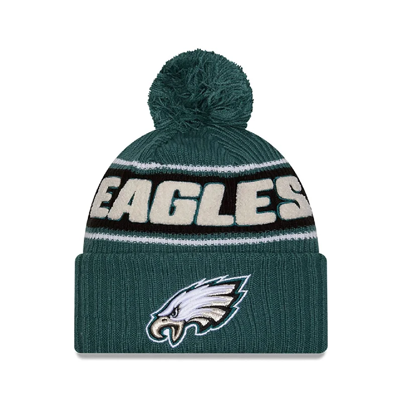 Philadelphia Eagles NFL Sideline 2024 Dark Green Sport Knit Beanie Hat