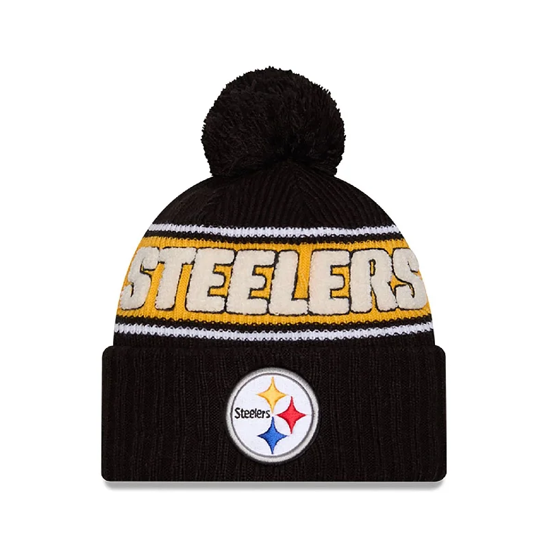 Pittsburgh Steelers NFL Sideline 2024 Black Sport Knit Beanie Hat