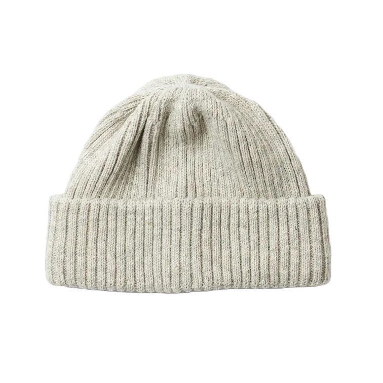 Recycled Wool/Poly 2×2 Beanie - Gray