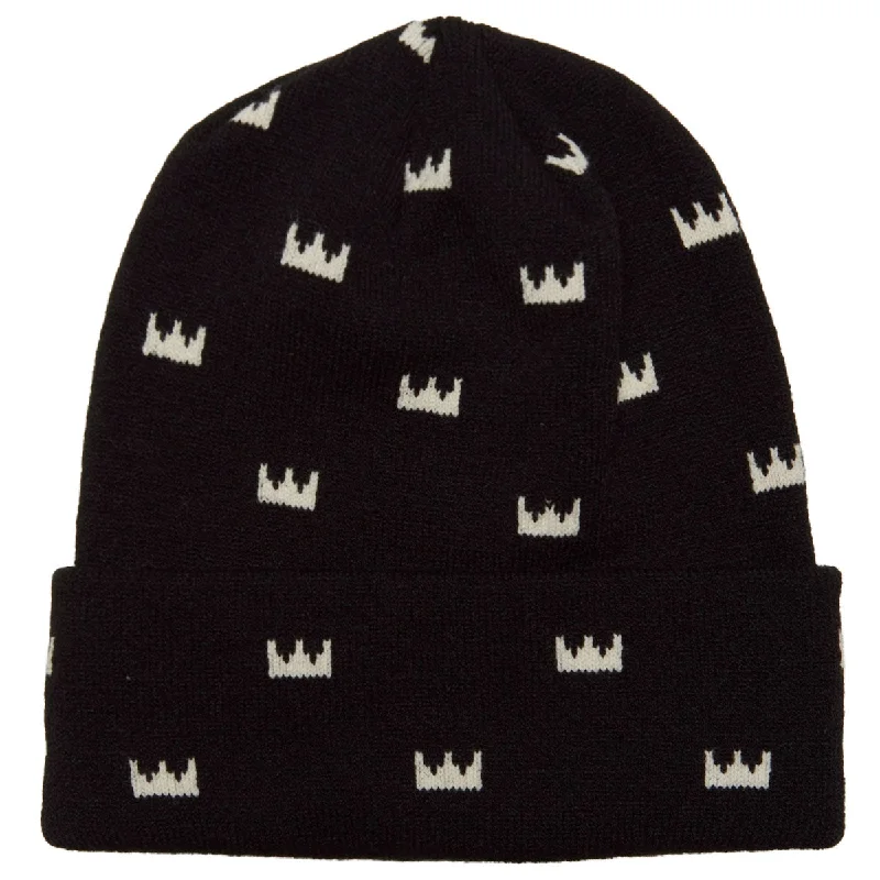 Royal Mini Crowns Beanie - Black