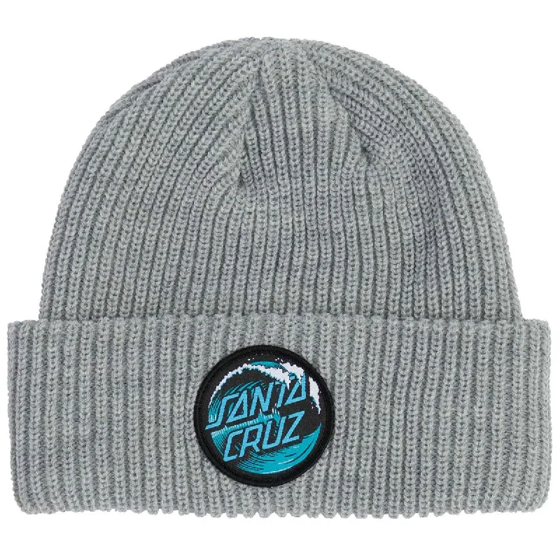 Santa Cruz Wave Dot Long Shoreman Beanie - Heather Grey