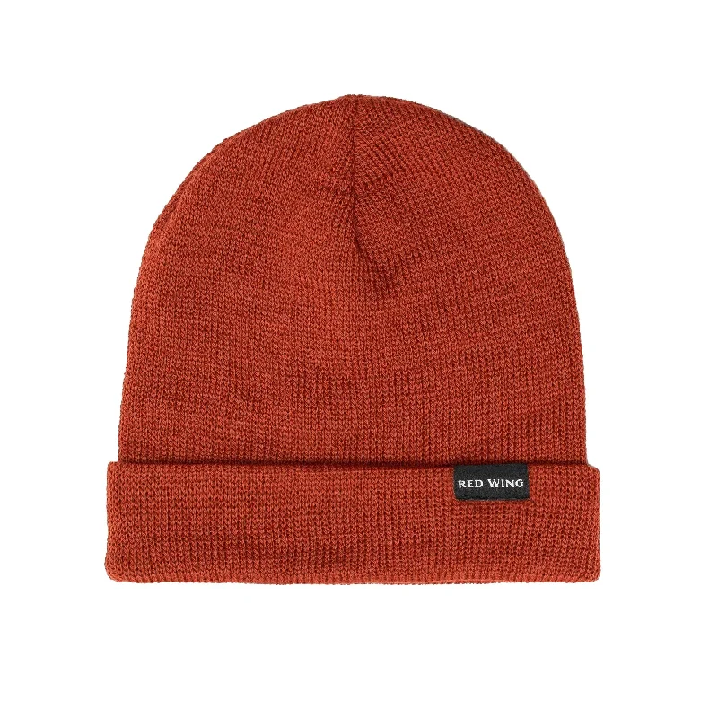 Shaniko Wool Jersey Beanie - Rust