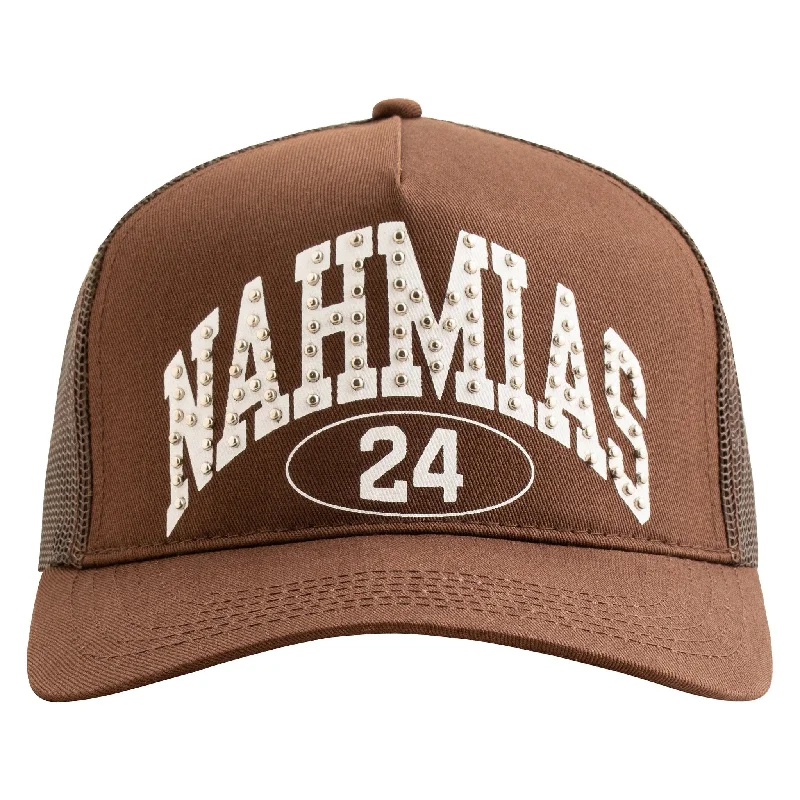 Studded Marquee Trucker Hat | Brown