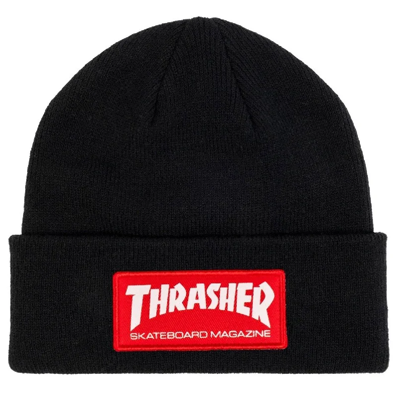 Thrasher Skate Mag Patch Beanie - Black