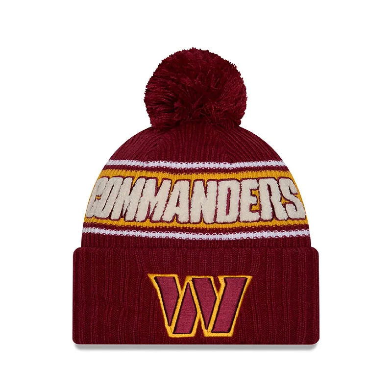 Washington Commanders NFL Sideline 2024 Dark Red Sport Knit Beanie Hat