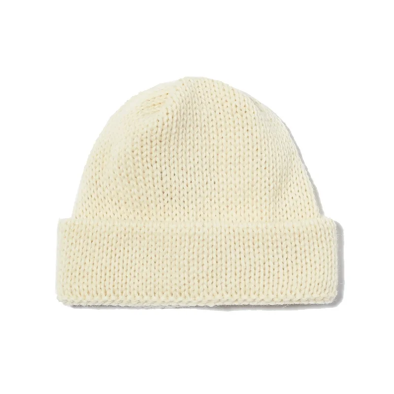 Wool Short Watch Cap - Ecru