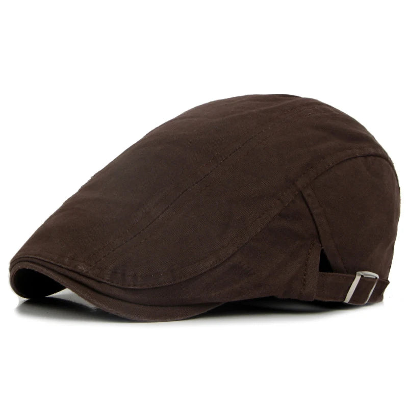 Casual Washed Cotton Spring Summer Flat Cap