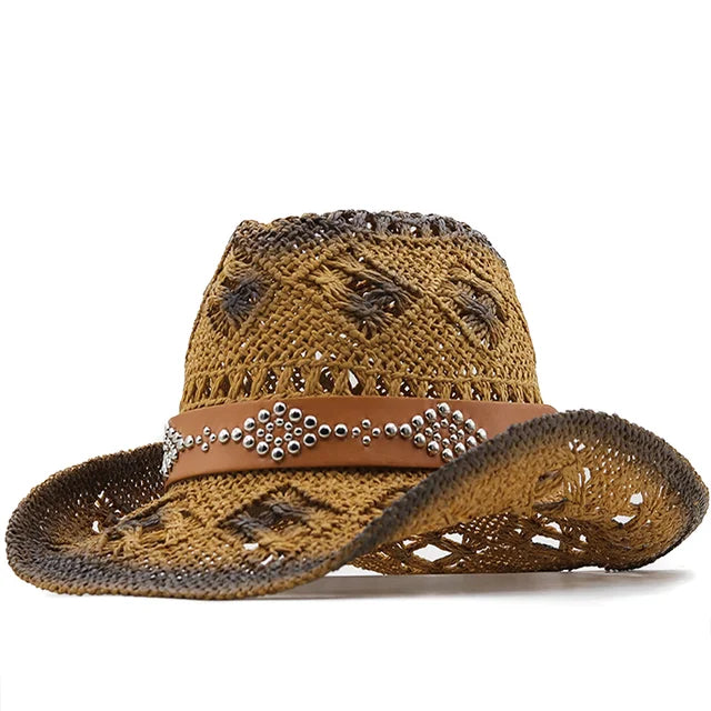 New Hollow Out Straw Western Cowboy Hat