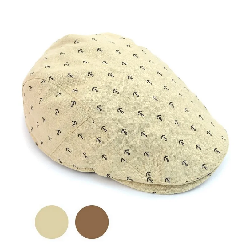 Anchor Pattern Ivy Hat - Flat Cap i 2 Farver