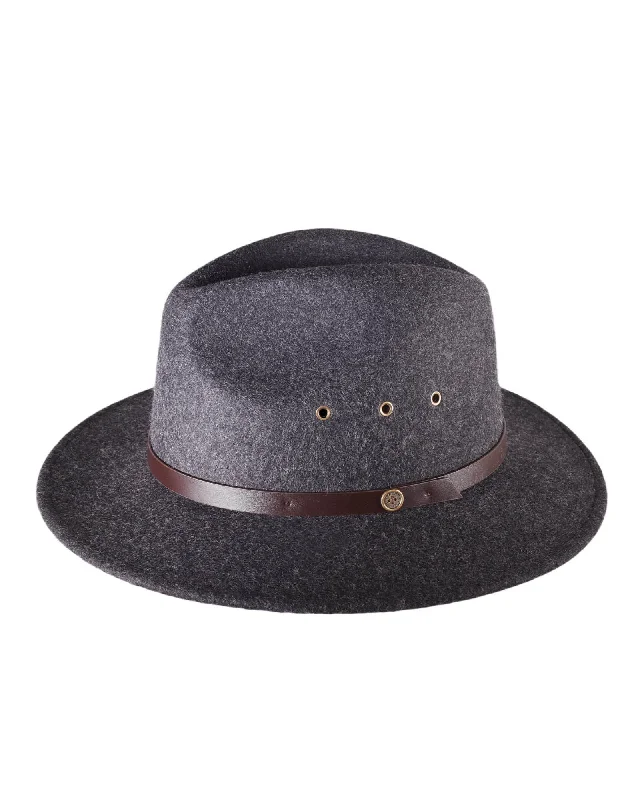 The Crushable Ratatat  Felt Hat - Mottle Black