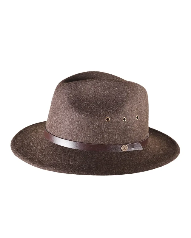 The Crushable Ratatat Felt Hat - Mottle Brown