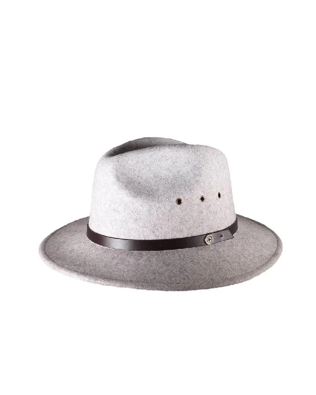 The Crushable Ratatat Felt Hat - Mottle Grey