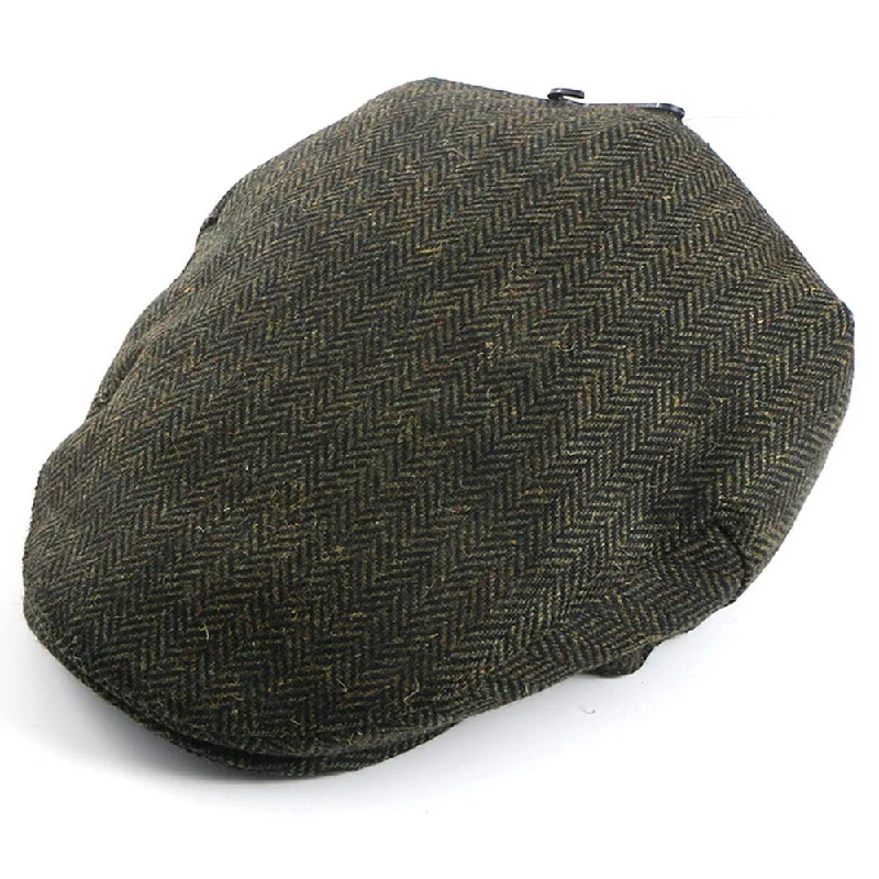 Celtic Ore Green Herringbone Tweed Cap - M (57 cm)