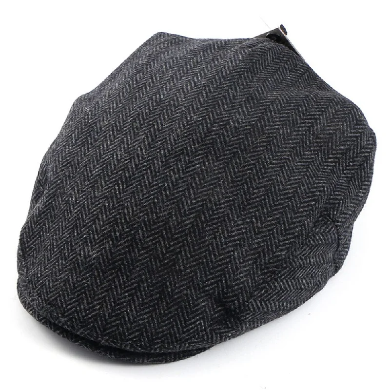 Celtic Ore Grey Herringbone Tweed Cap