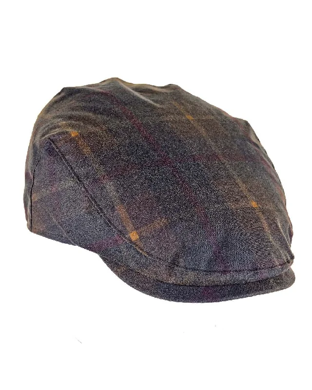 Heather Charles Tartan Wax Flat Cap