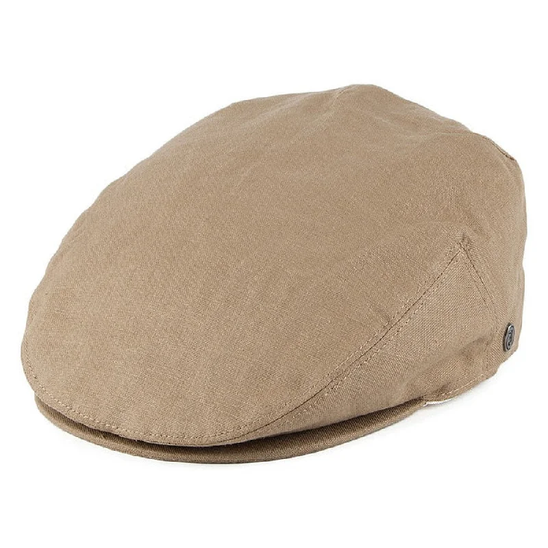 Jaxon & James Linen Flat Cap - Camel