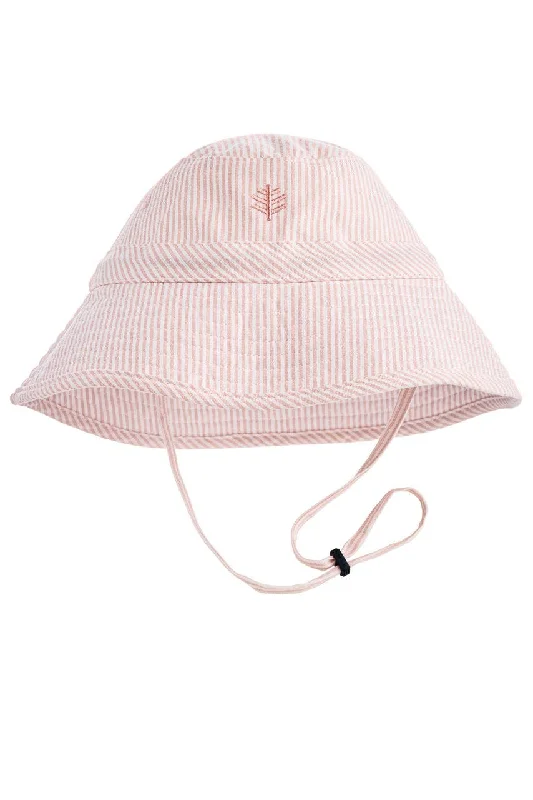 Kid's Taylor Chin Strap Hat | Light Pink Picnic Stripe