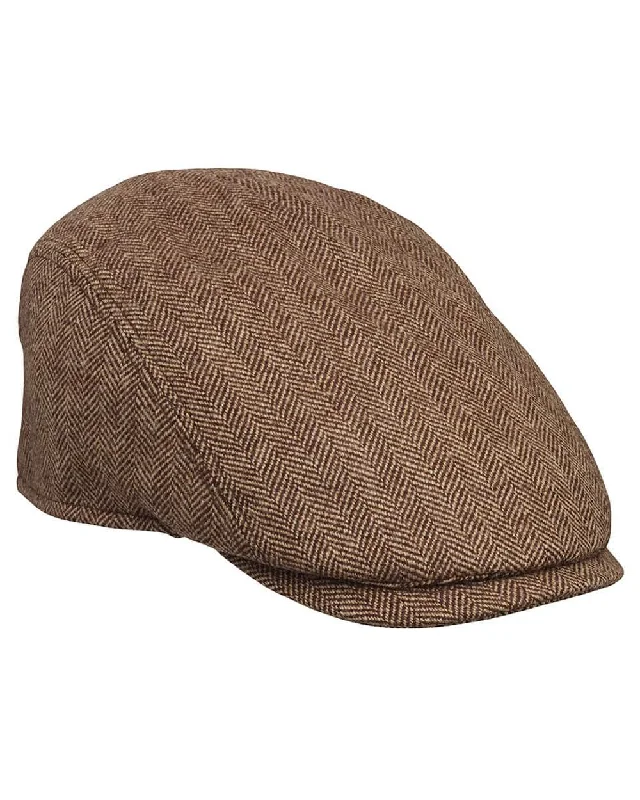 Laksen Astor & Glyn Drivers Tweed Flat Cap