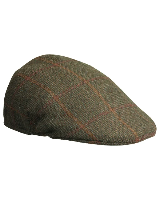 Laksen Hastings Ghillies Tweed Flat Cap with Earwarmers