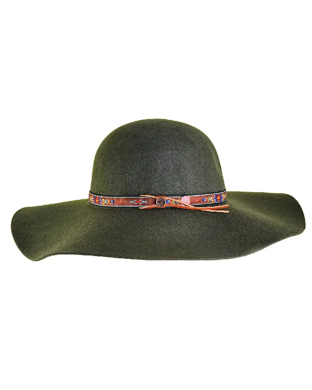 The Little Hippie Floppy Felt Hat - Forest Green