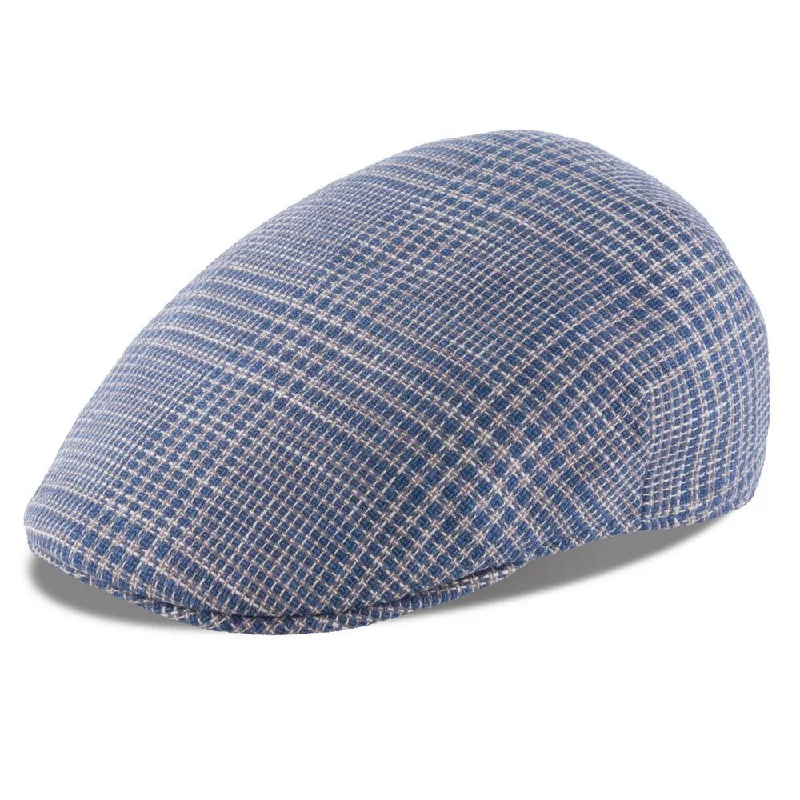 MJM Country Sixpence - Linen/Cotton 44 Blue Check