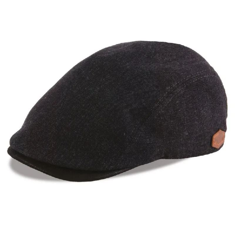 MJM Daffy 3 Wool Mix Waterproof Flat Cap - Grå Sixpence