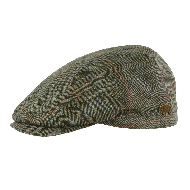 MJM Jordan Flat Cap - 100% Silk Green