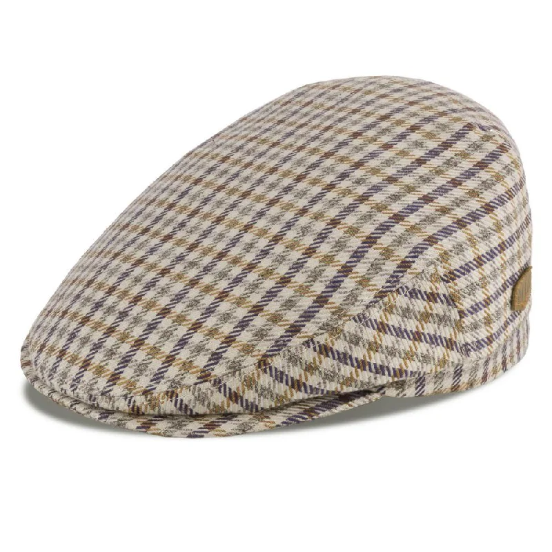 MJM Jordan Flat Cap - Bomuld/Linned Beige Ternet