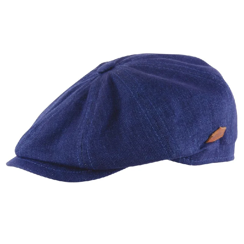 MJM Montreal Newsboy Flat Cap - Økologisk Bomuld Navy