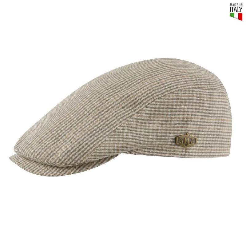 MJM Young Flat Cap -  Brown Check Sixpence