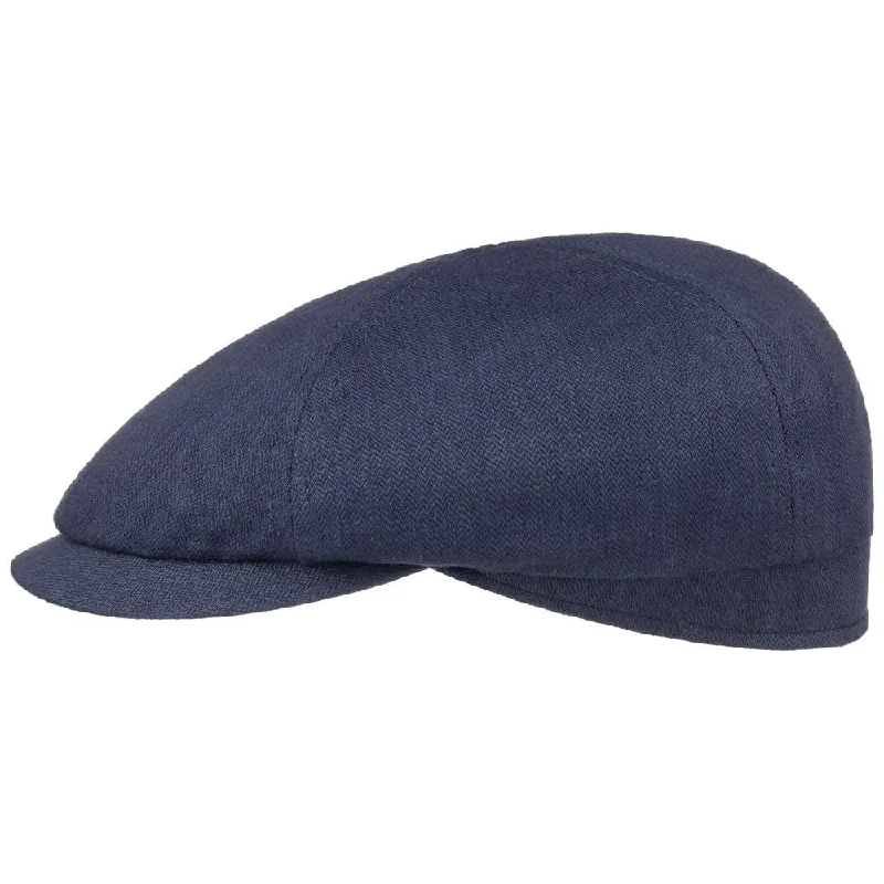 Stetson 6-panel Cap Linned - Blå Sildeben