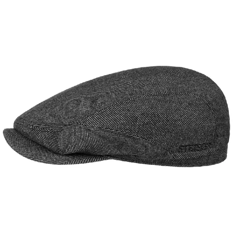 STETSON DRIVER CAP SUSTAINABLE CASHMERE HERRINGBONE