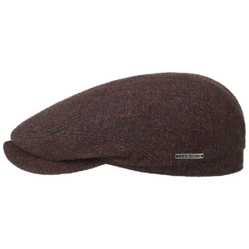 Stetson Driver Cap Wool Bordeaux-meleret Herringbone