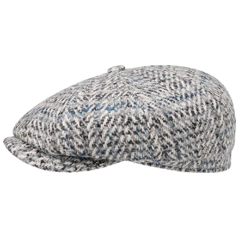 Stetson Hatteras Maximus Virgin Wool Sixpence Flat Cap - S (55 cm)