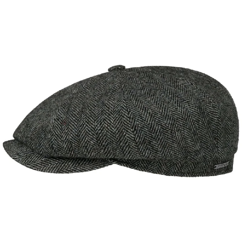 Stetson Hatteras Mosgrøn Sildeben Uld Flat Cap