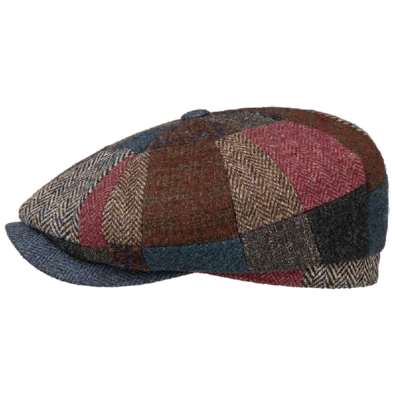 Stetson Hatteras Patchwork Uld Flat Cap