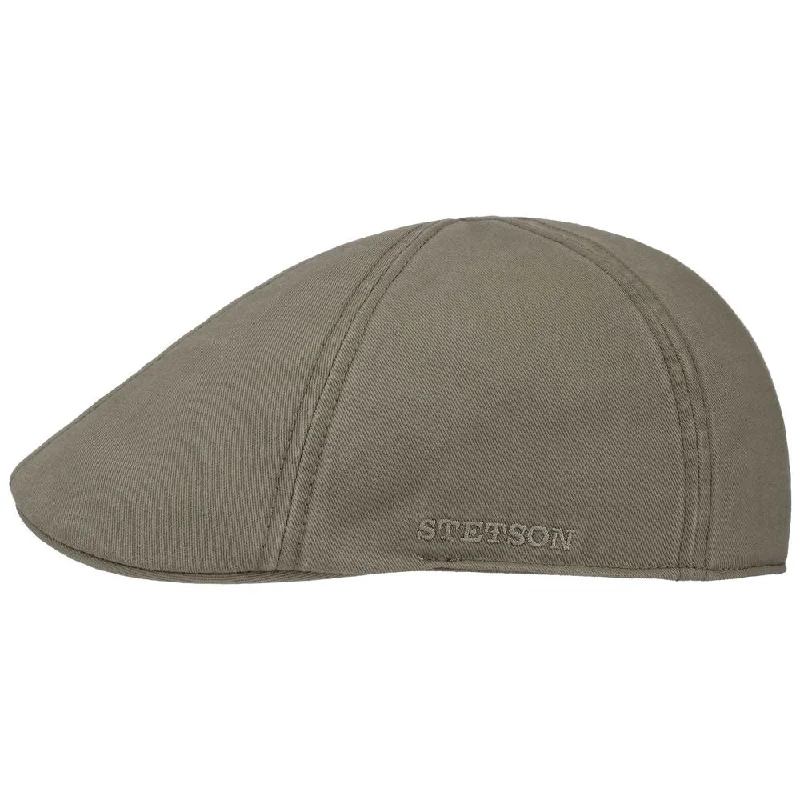 Stetson Texas Flat Cap Cotton - Armygrøn Duck Cap