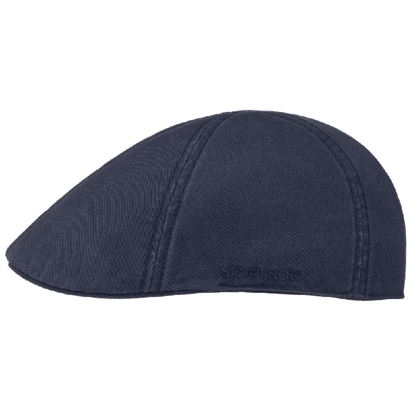 Stetson Texas Flat Cap Cotton - Navy Blå Duck Cap