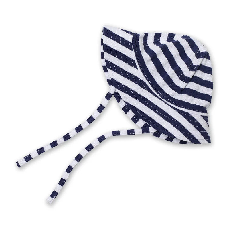 Stripe Sun Hat - Navy