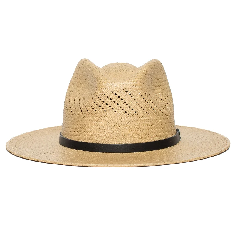 Summer Straw Fedora Hat-Natural