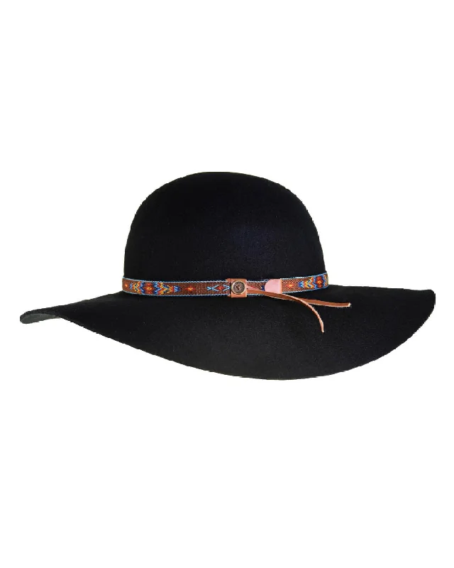 The Little Hippie Floppy Felt Hat - Black