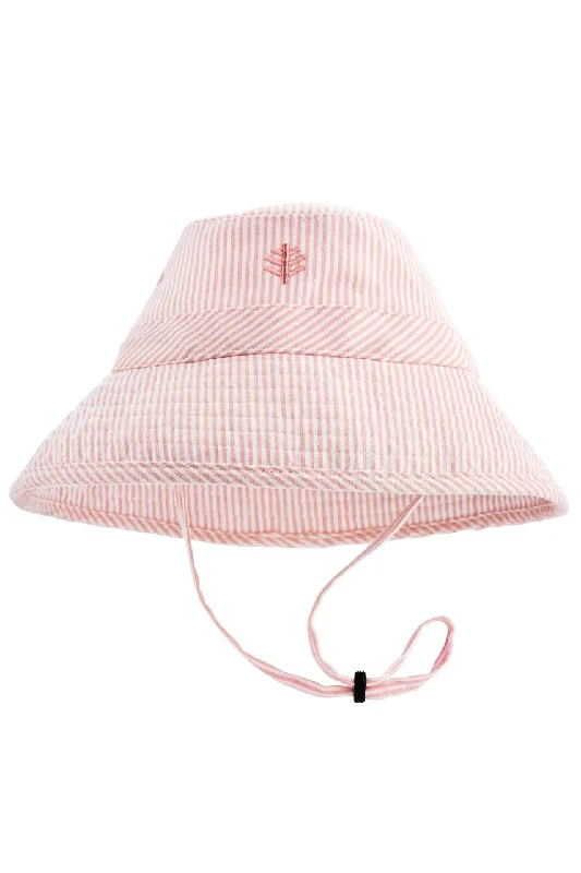 Toddler Taylor Chin Strap Hat | Light Pink Picnic Stripe